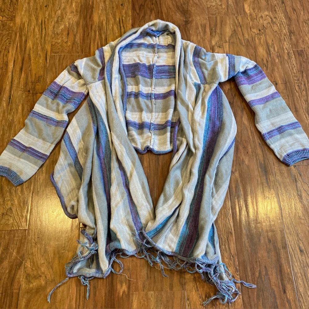 Women BilaBong Striped Beach Cardigan, Medium